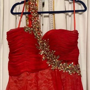 Red gown